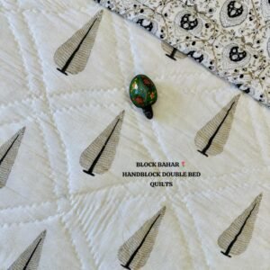 BLOCK BAHAR 5 HANDBLOCK DOUBLE BED QUILTS