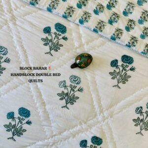BLOCK BAHAR 5 HANDBLOCK DOUBLE BED QUILTS