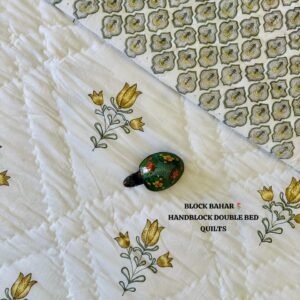 BLOCK BAHAR 5 HANDBLOCK DOUBLE BED QUILTS