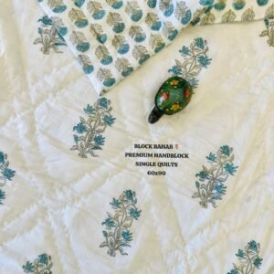 BLOCK BAHAR PREMIUM HANDBLOCK SINGLE QUILTS 60x90
