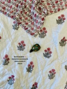 BLOCK BAHAR PREMIUM HANDBLOCK SINGLE QUILTS 60x90