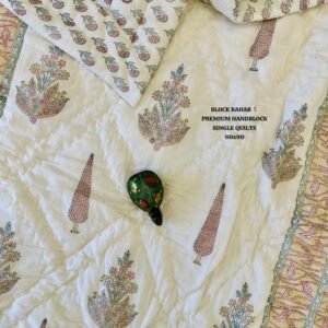 BLOCK BAHAR PREMIUM HANDBLOCK SINGLE QUILTS 60x90