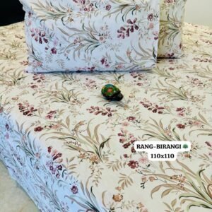 Rang–Birangi Ultra Premium Super Jumbo King Size Bedsheet Set (110 x 110 inches)