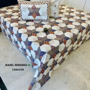 Rang–Birangi Ultra Premium Super Jumbo King Size Bedsheet Set (110 x 110 inches)