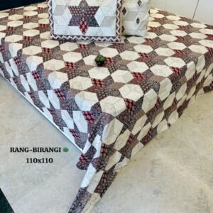 Rang–Birangi Ultra Premium Super Jumbo King Size Bedsheet Set (110 x 110 inches)