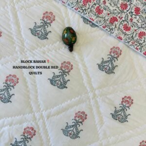 BLOCK BAHAR 5 HANDBLOCK DOUBLE BED QUILTS