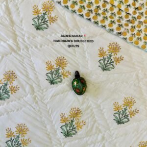 BLOCK BAHAR 5 HANDBLOCK DOUBLE BED QUILTS