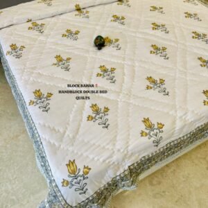 BLOCK BAHAR 5 HANDBLOCK DOUBLE BED QUILTS