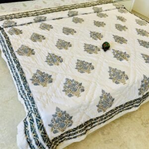 BLOCK BAHAR 5 HANDBLOCK DOUBLE BED QUILTS