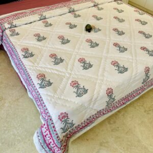 BLOCK BAHAR 5 HANDBLOCK DOUBLE BED QUILTS