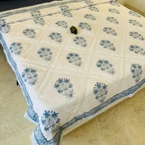 BLOCK BAHAR 5 HANDBLOCK DOUBLE BED QUILTS