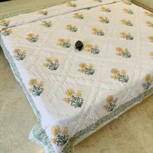 BLOCK BAHAR 5 HANDBLOCK DOUBLE BED QUILTS
