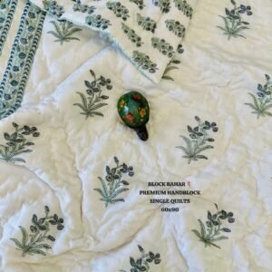 BLOCK BAHAR PREMIUM HANDBLOCK SINGLE QUILTS 60x90