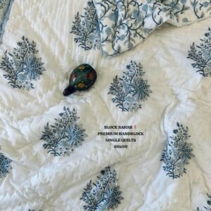 BLOCK BAHAR PREMIUM HANDBLOCK SINGLE QUILTS 60x90