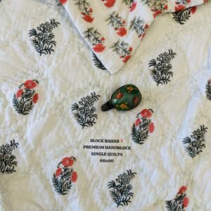 BLOCK BAHAR PREMIUM HANDBLOCK SINGLE QUILTS 60x90