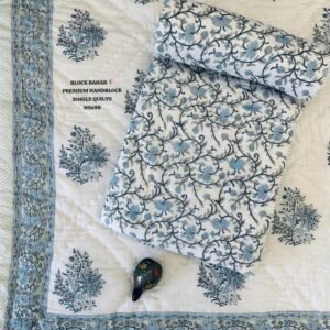 BLOCK BAHAR PREMIUM HANDBLOCK SINGLE QUILTS 60x90